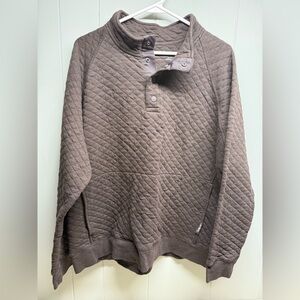 Eddie Bauer Dark Brown Quilted Pullover
